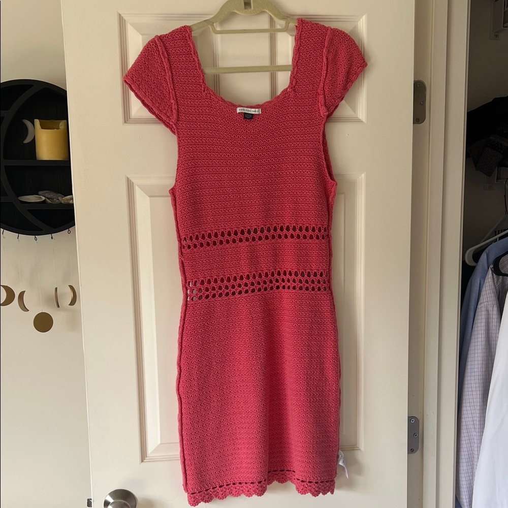 American Eagle Outfitters Coral Knit Mini Dress